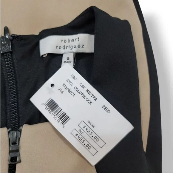 NEW Robert Rodriguez Pre-Fall 2013 Collection Intermix Colorblock Neutral Dress - Picture 14 of 15